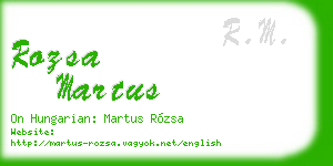 rozsa martus business card